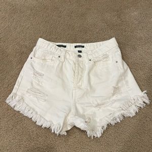 White Denim Shorts